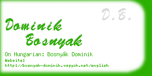 dominik bosnyak business card