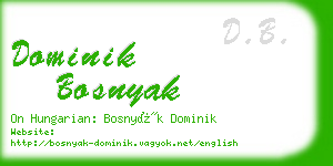 dominik bosnyak business card